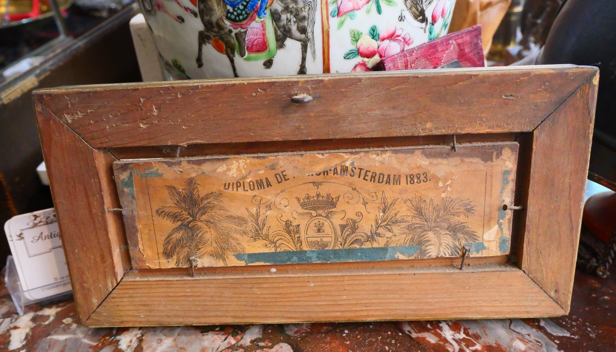 Petite peinture panoramique fin du 19e-photo-4