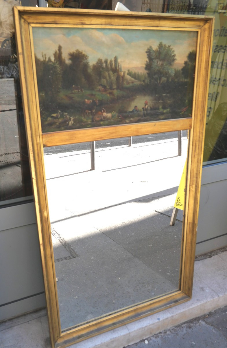 Trumeau Surmounted By A 19th Century Painting