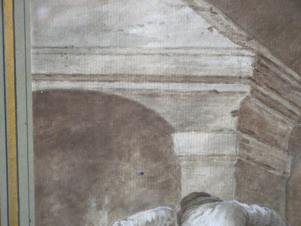 Scène de taverne dessin XVIIe-photo-2