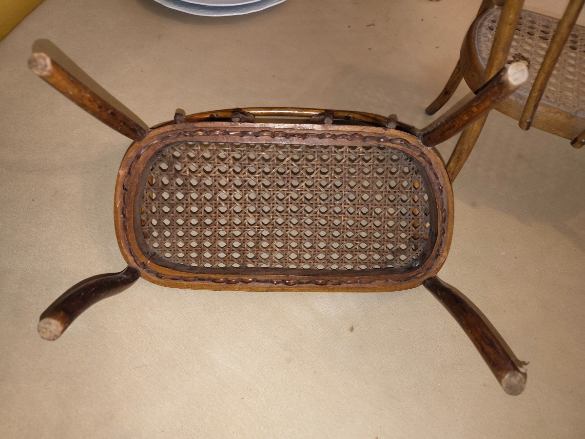 Pair Of Thonet-style Doll's Benches-photo-4