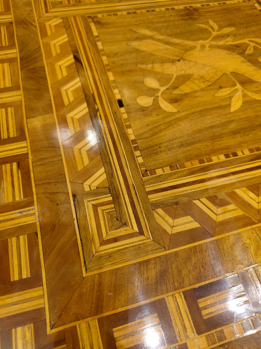 Guéridon marqueterie XIXe-photo-3