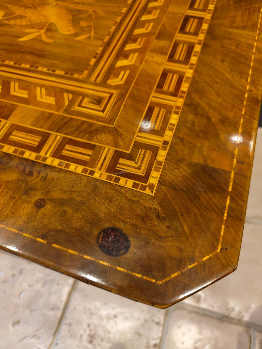 Guéridon marqueterie XIXe-photo-4