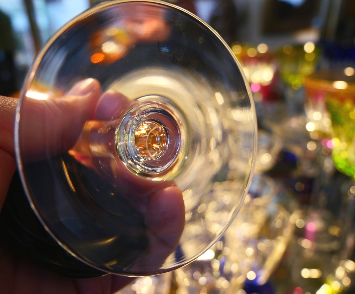 Six verres à vin du Rhin Baccarat-photo-4