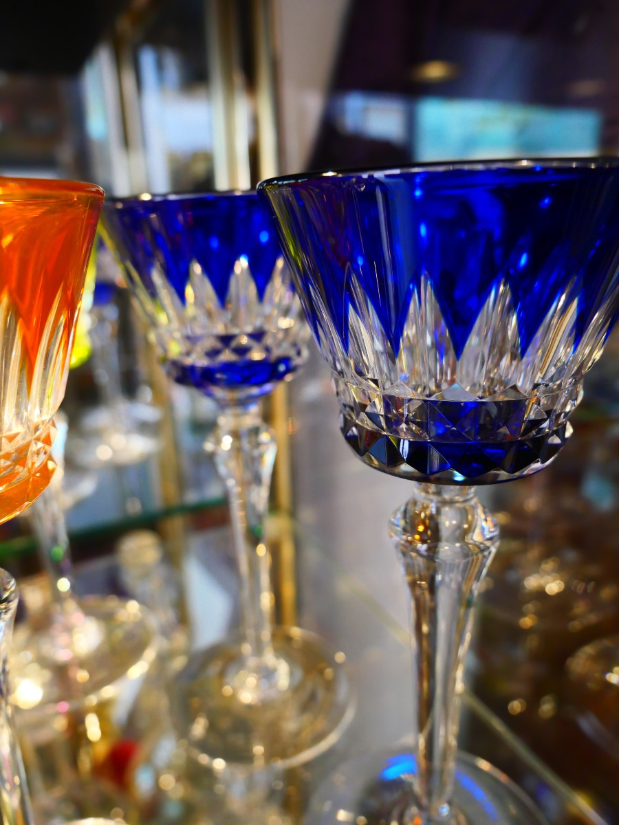 Six verres à vin du Rhin Baccarat-photo-2