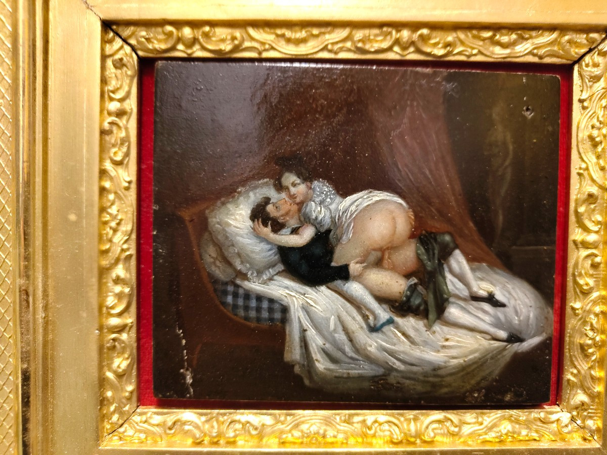 Scène érotique dans le goût de Devéria -photo-2