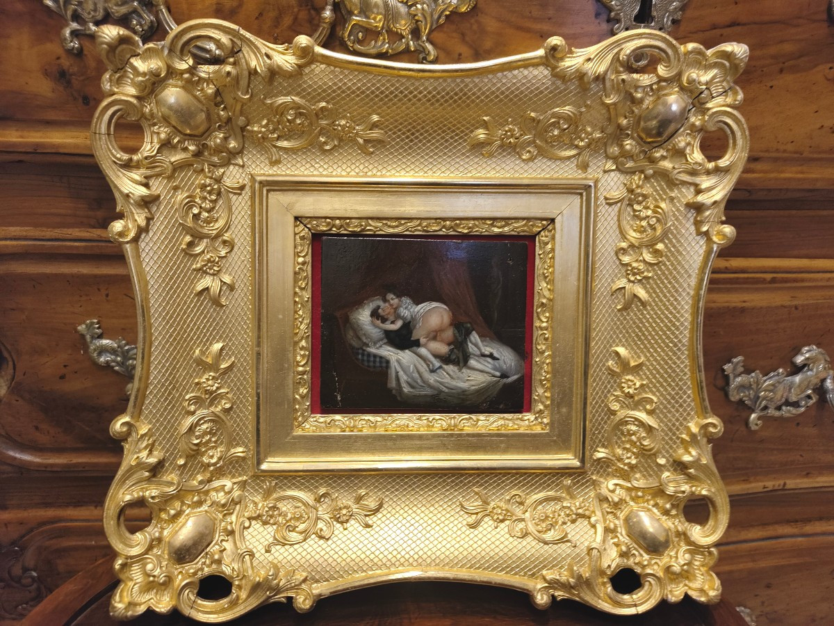 Scène érotique dans le goût de Devéria 