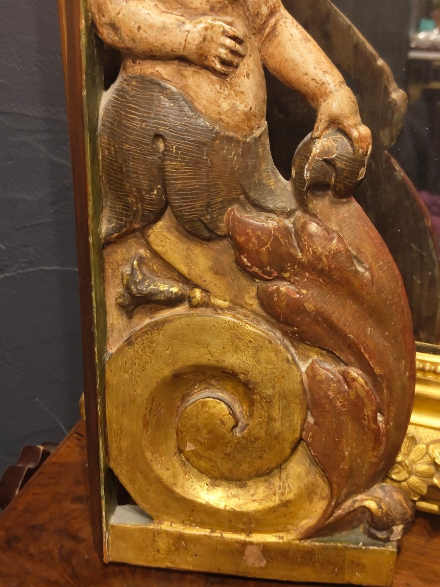 Élément de bois sculpté XVIIIe-photo-3