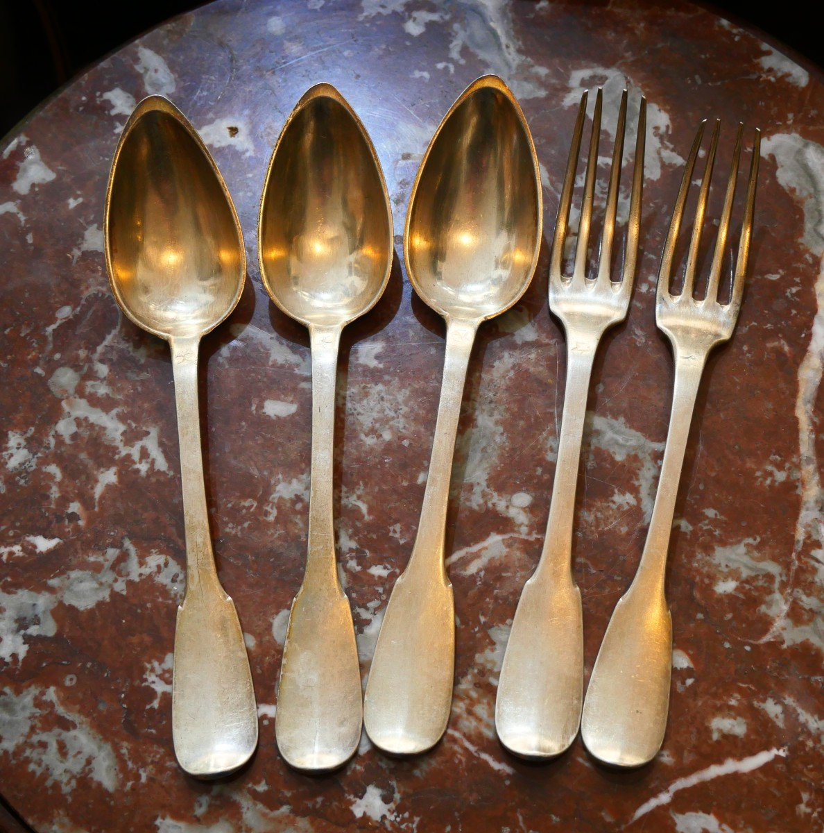 Silver Service With County Coat Of Arms 19th Century-photo-2