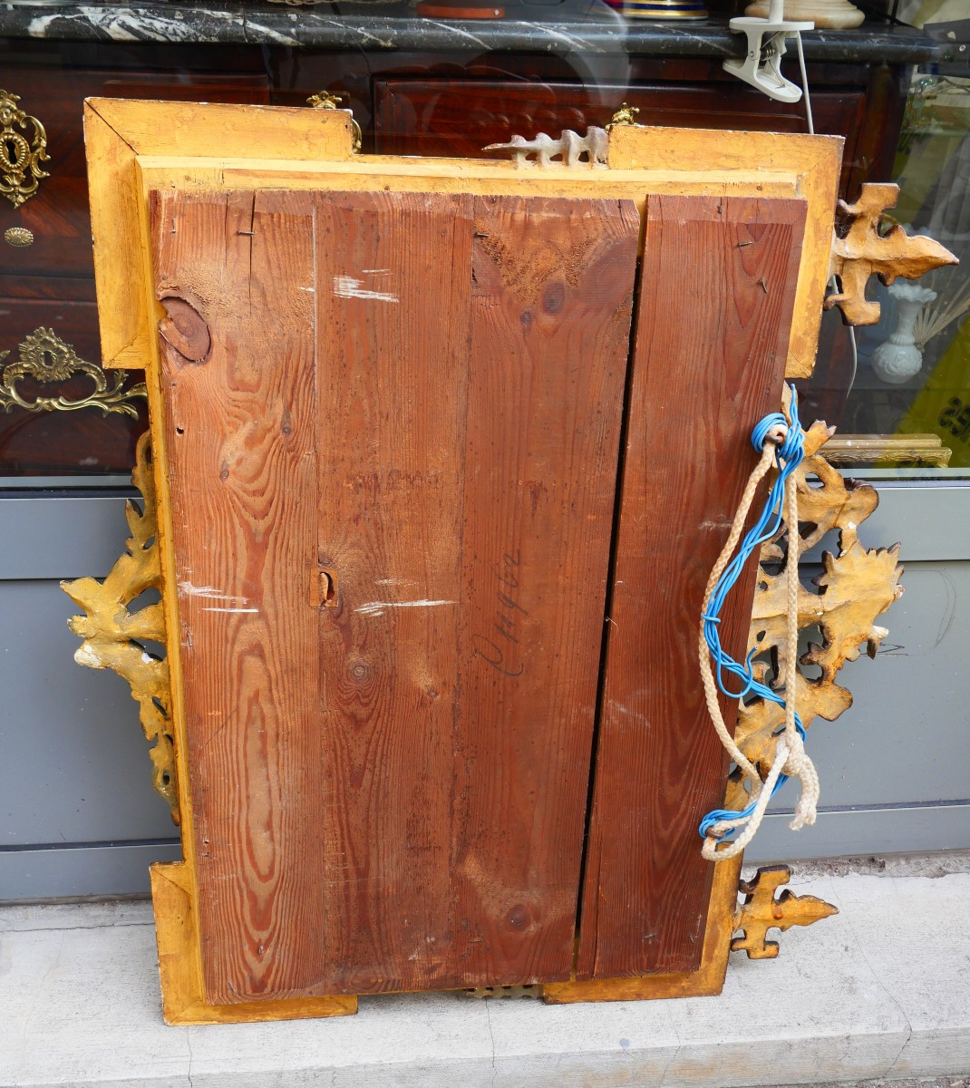 Wood And Gilded Stucco Mirror 19th Century-photo-2