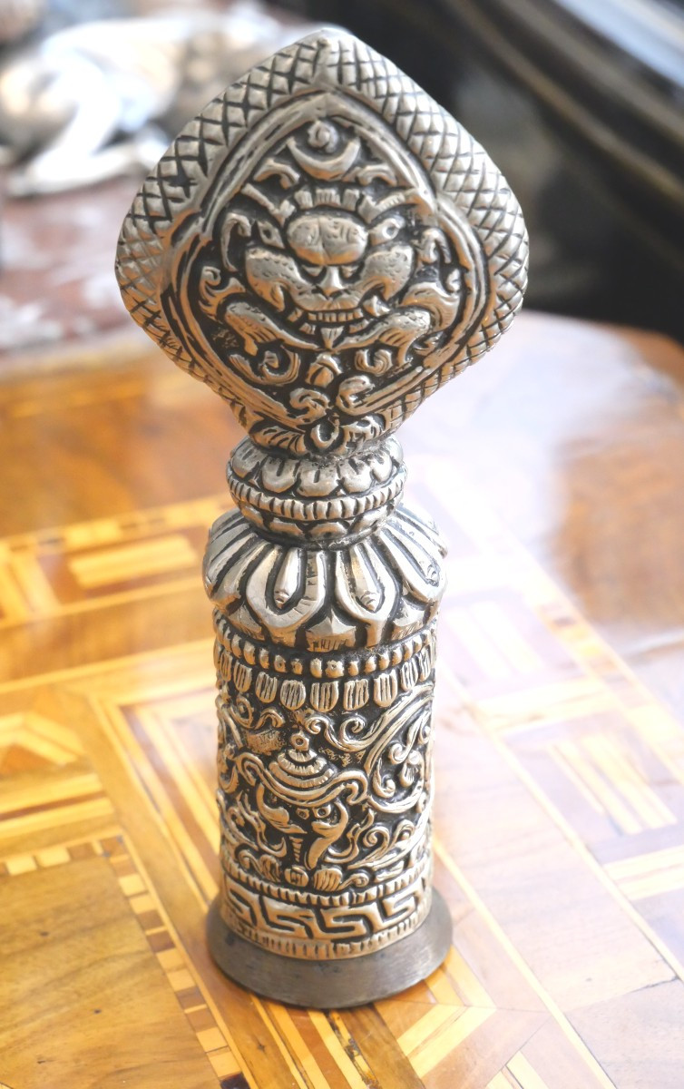 Tibetan Silver-alloy Seal 20th Century