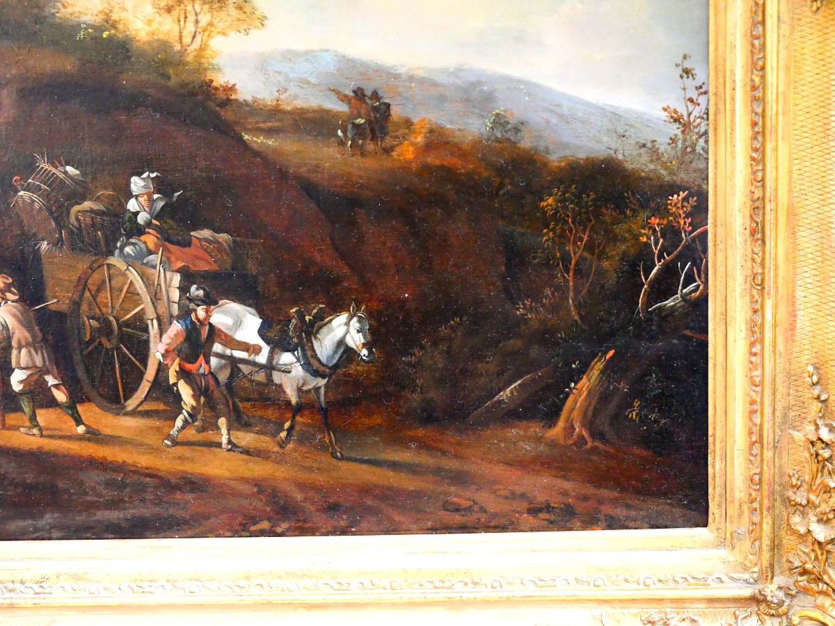 Huile sur panneau Hollande XVIIe -photo-4