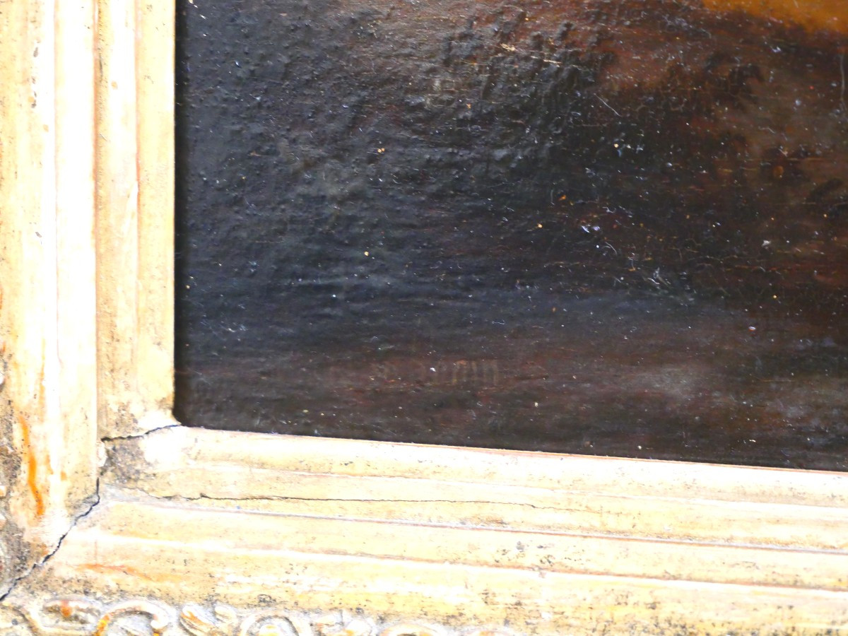 Huile sur panneau Hollande XVIIe -photo-1