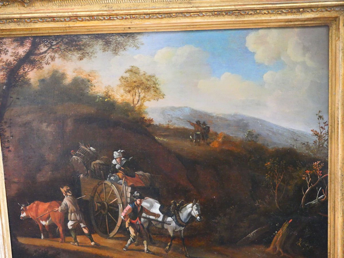 Huile sur panneau Hollande XVIIe -photo-2