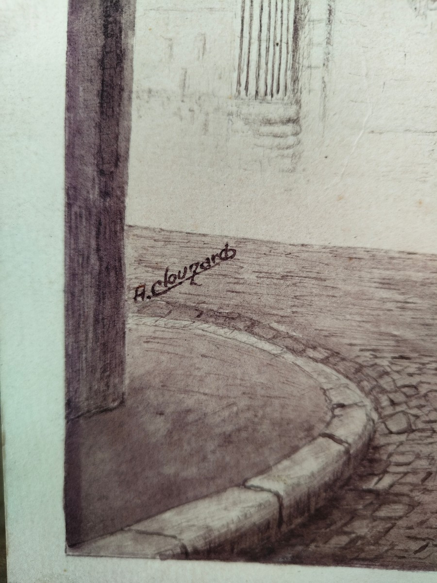Drawing Of Saint Madeleine's Cathedral In Martigues-photo-4