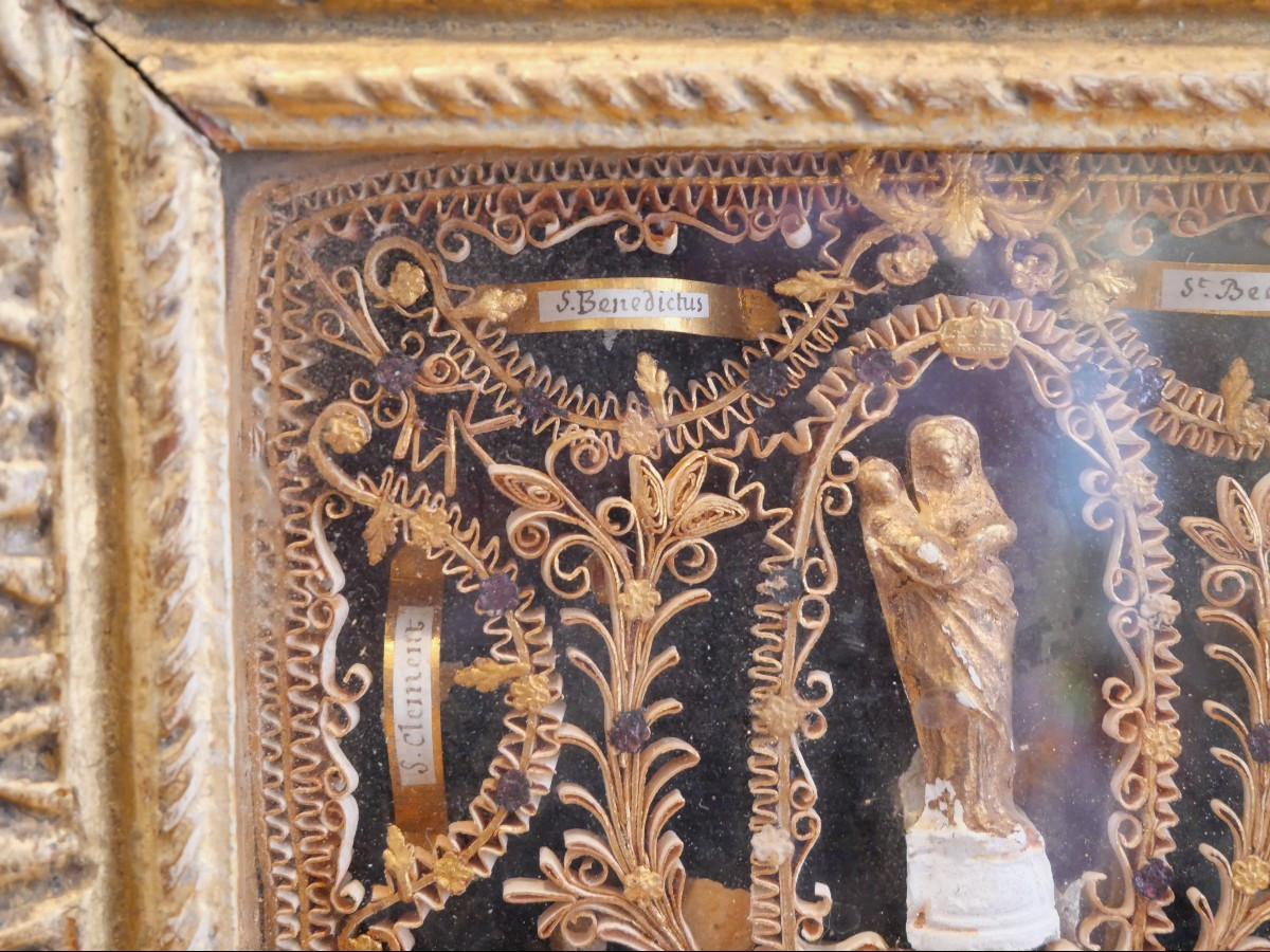 Reliquary Paperolles 18th Century-photo-3