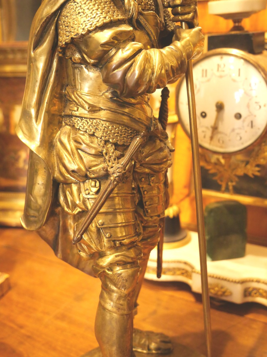 Hallebardier en bronze par Louis Marie Moris -photo-4
