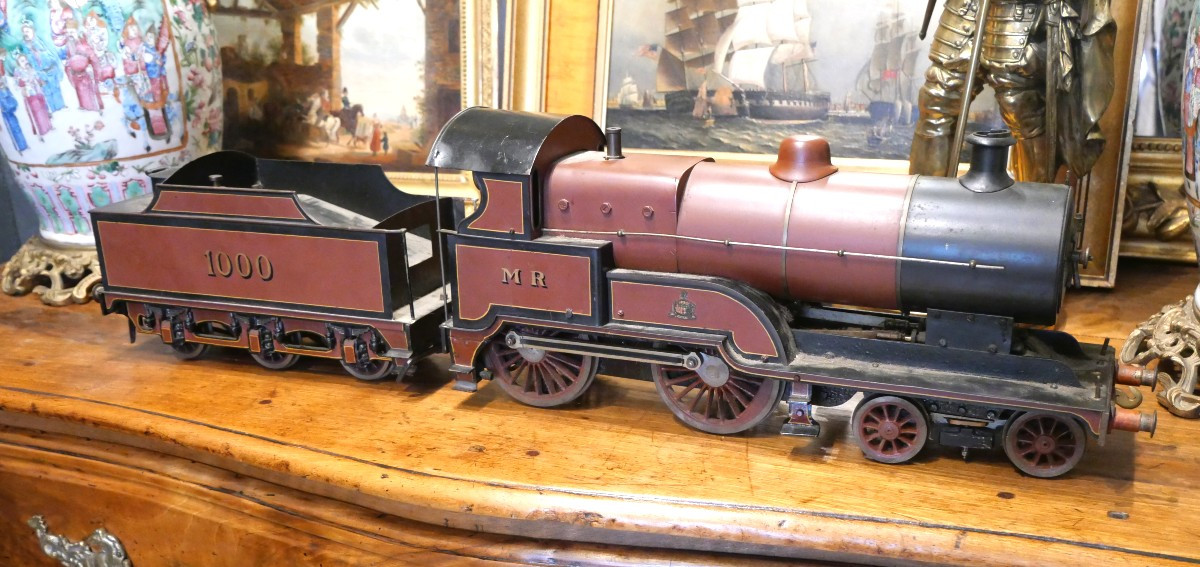 Modèle réduit train à vapeur fonctionnel début du XXe 