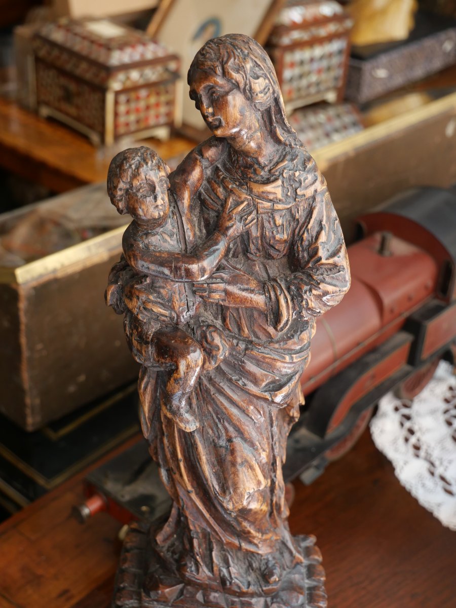 Vierge à l'enfant XVIIIe-photo-2