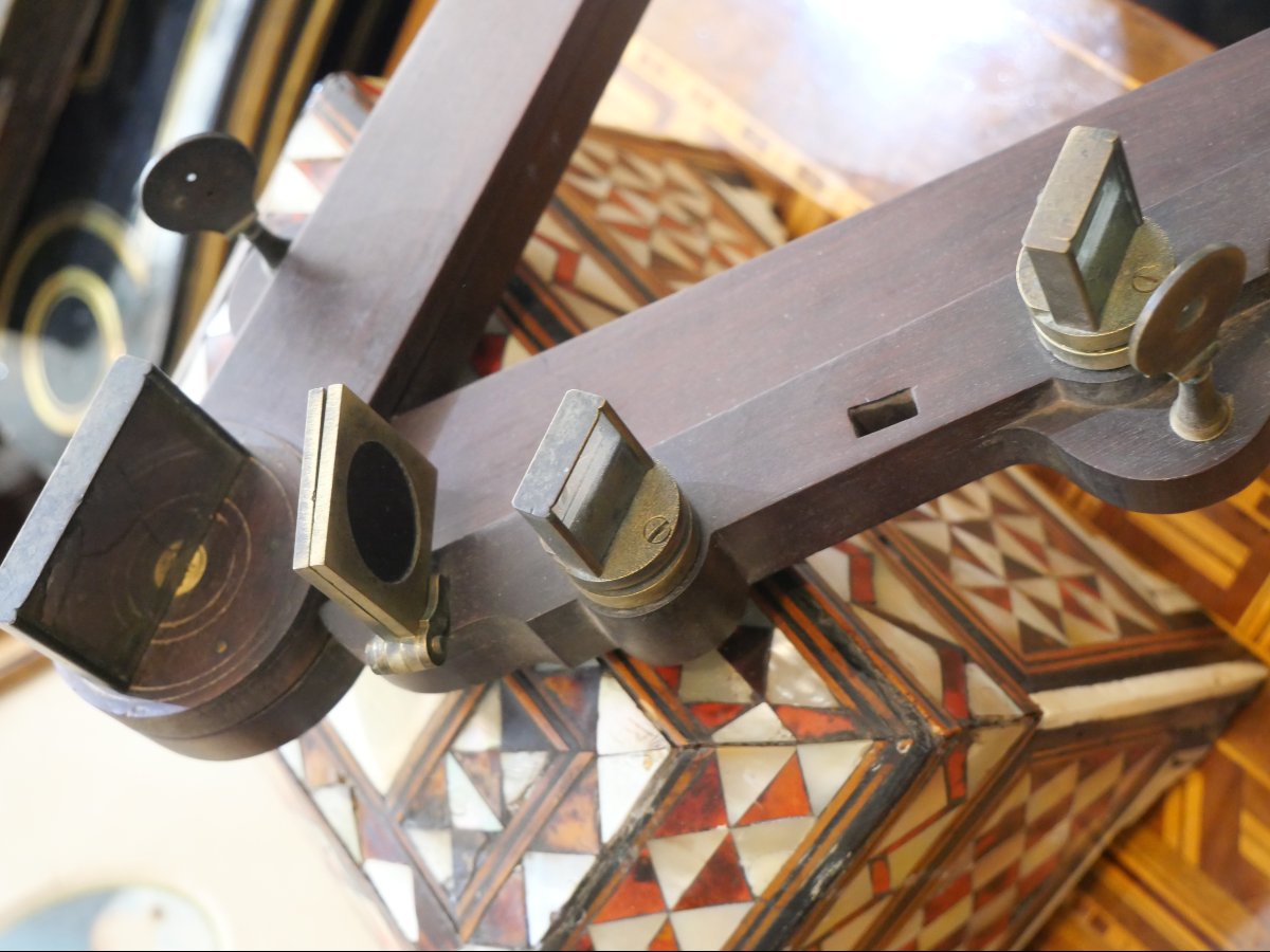 Grand octant Anglais  en acajou  XVIIIe-photo-4