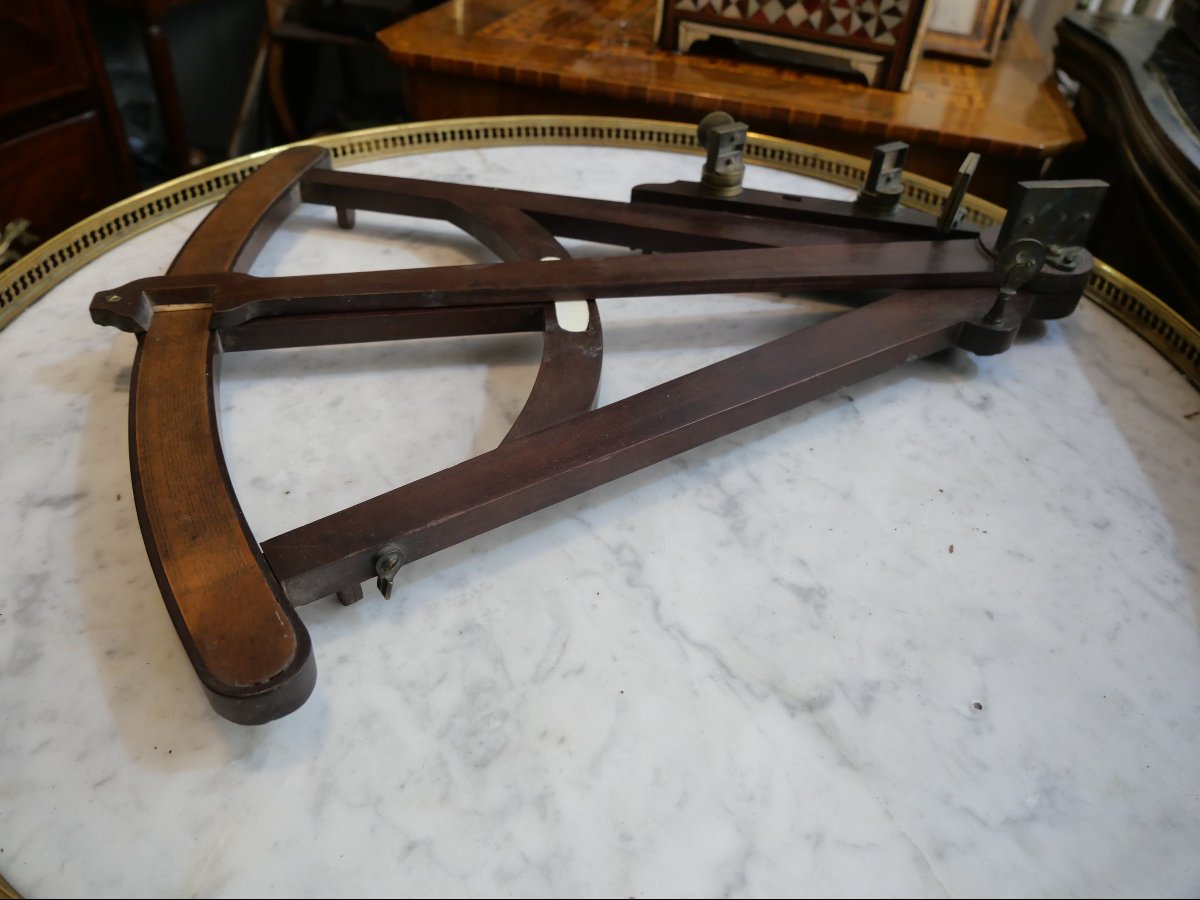 Grand octant Anglais  en acajou  XVIIIe-photo-2