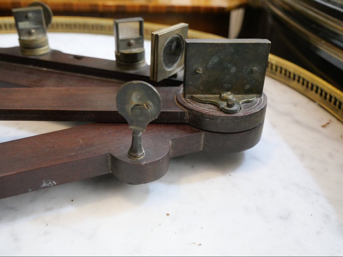Grand octant Anglais  en acajou  XVIIIe-photo-3