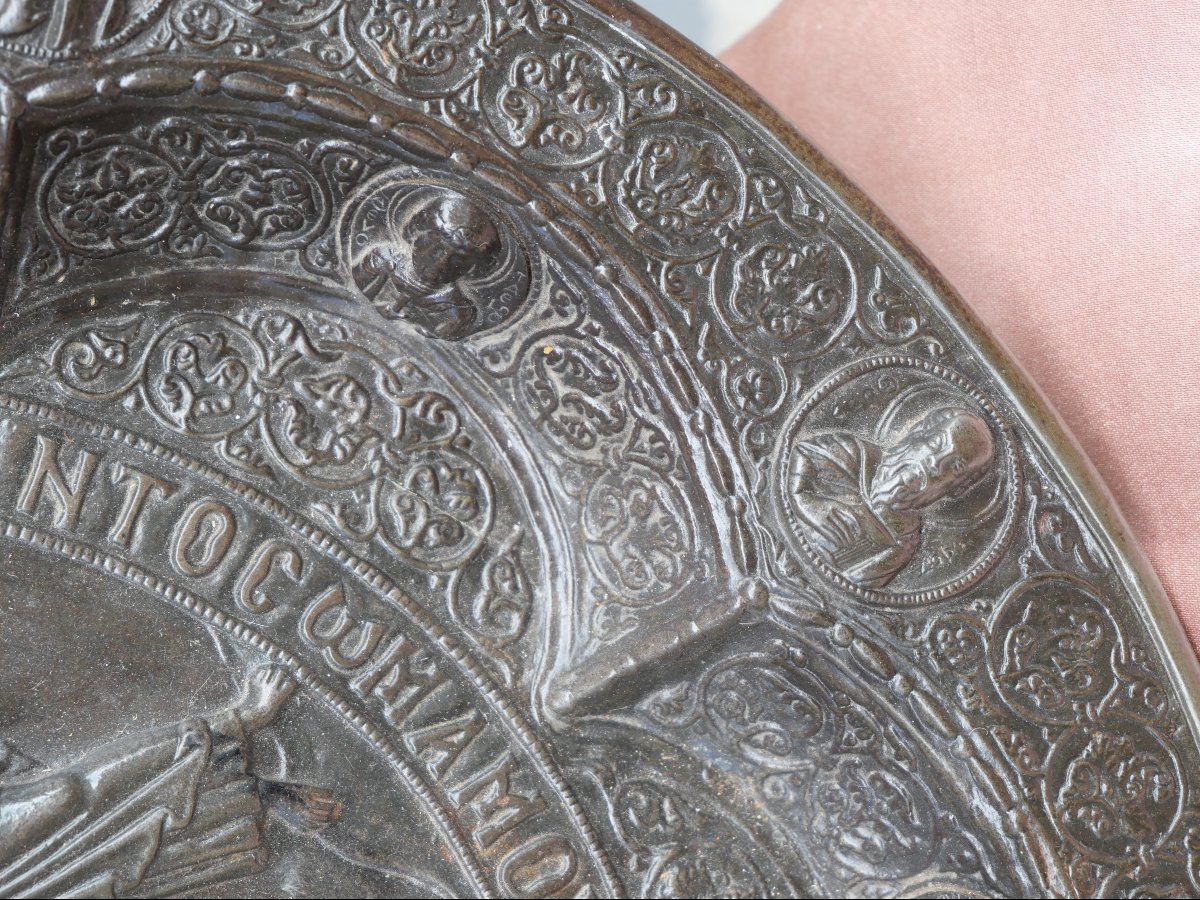 Plat Russe en bronze patiné XIXe -photo-4
