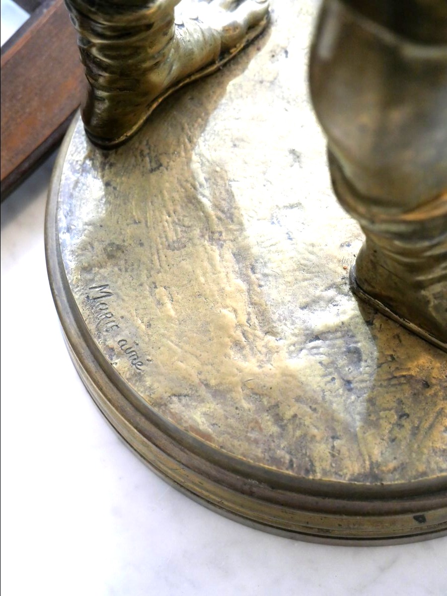 Large Gilt Bronze Warrior, Late 19th Century-photo-4