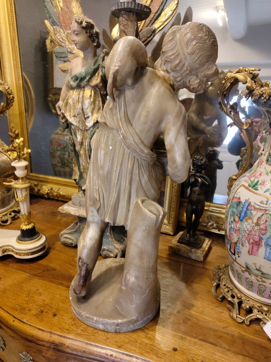 19th-century Alabaster Cherub-photo-2