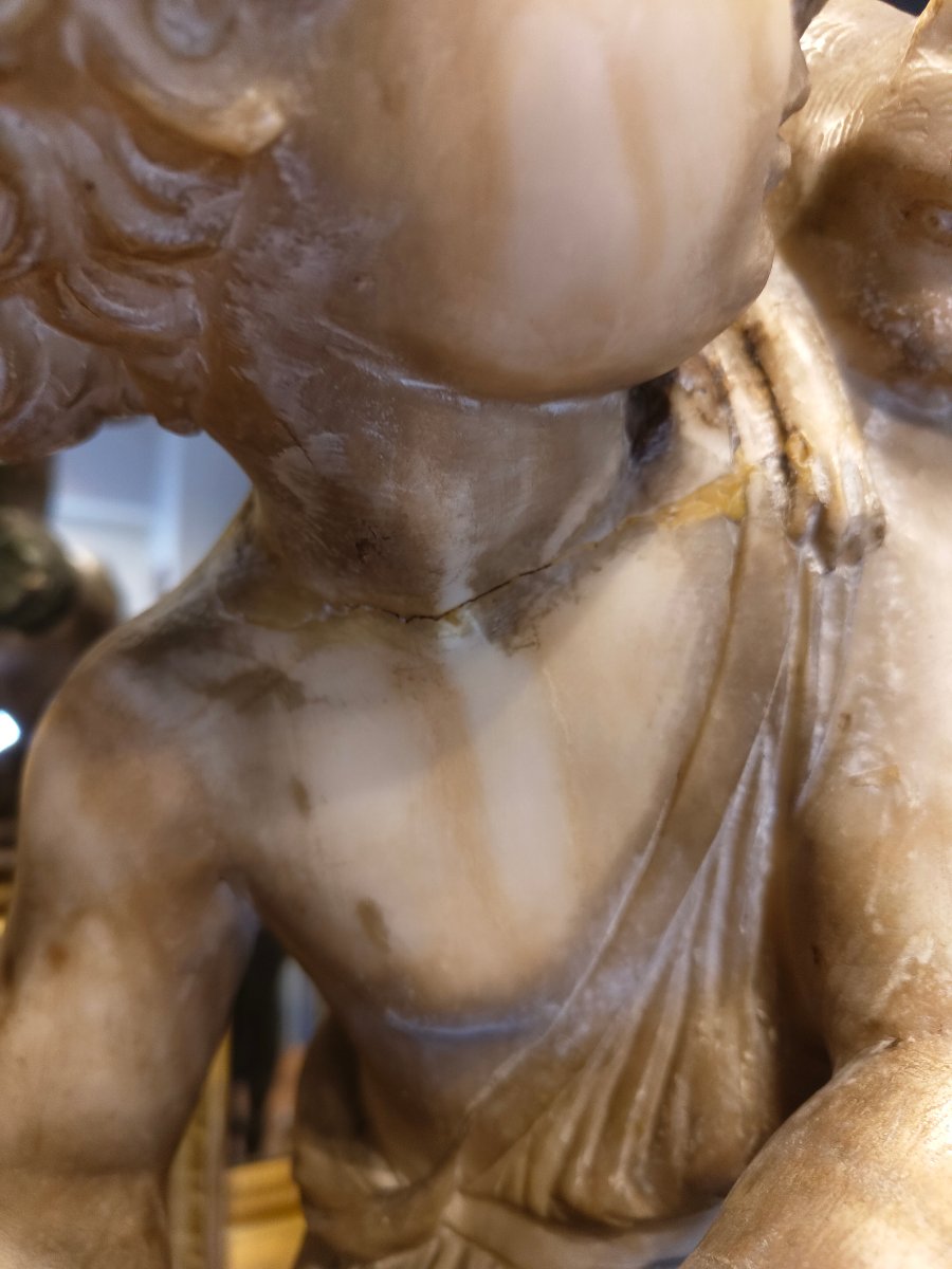 19th-century Alabaster Cherub-photo-4