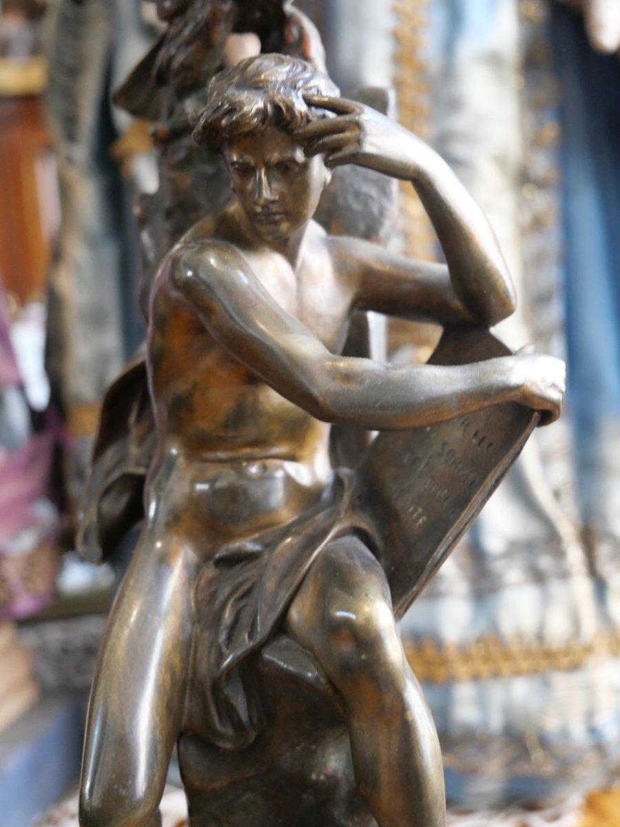 Le penseur Par Emile Picault fin du XIXe -photo-3