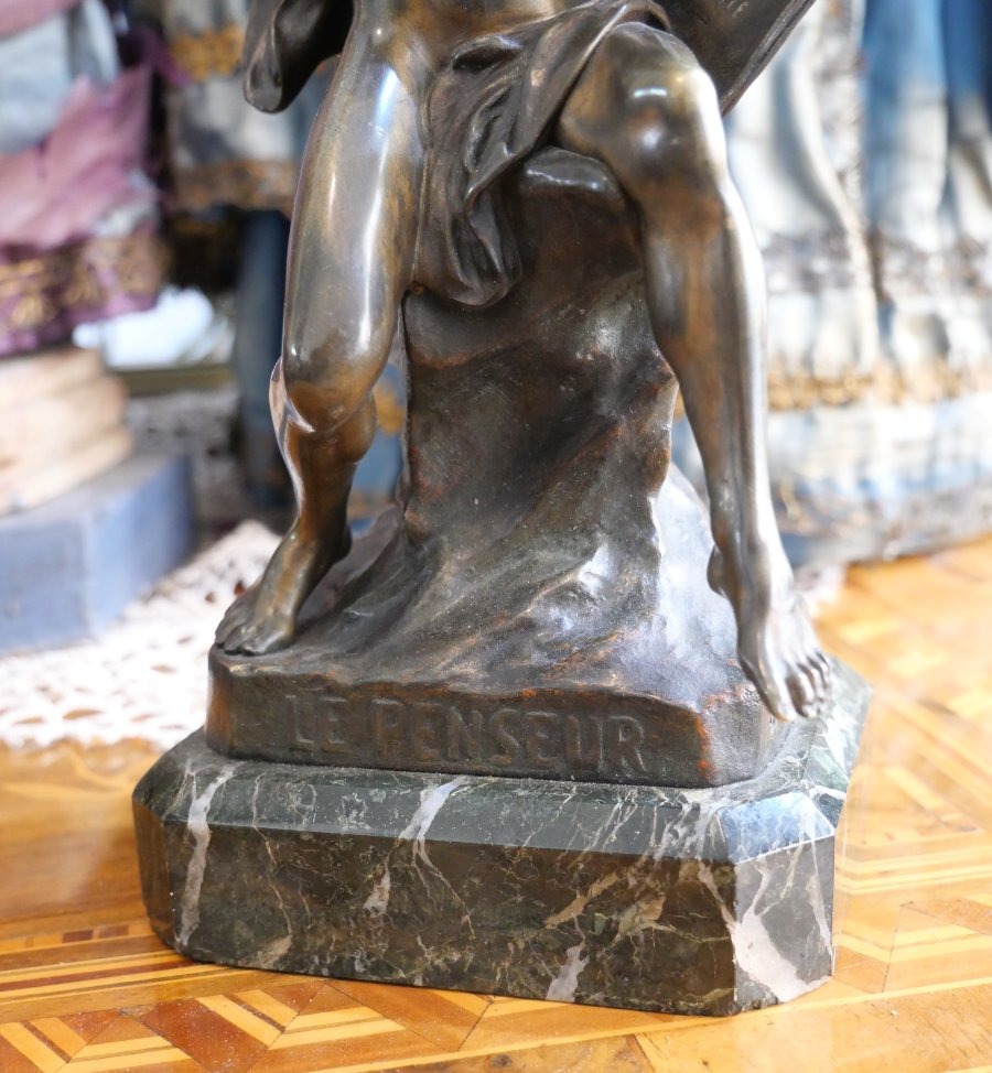 Le penseur Par Emile Picault fin du XIXe -photo-4
