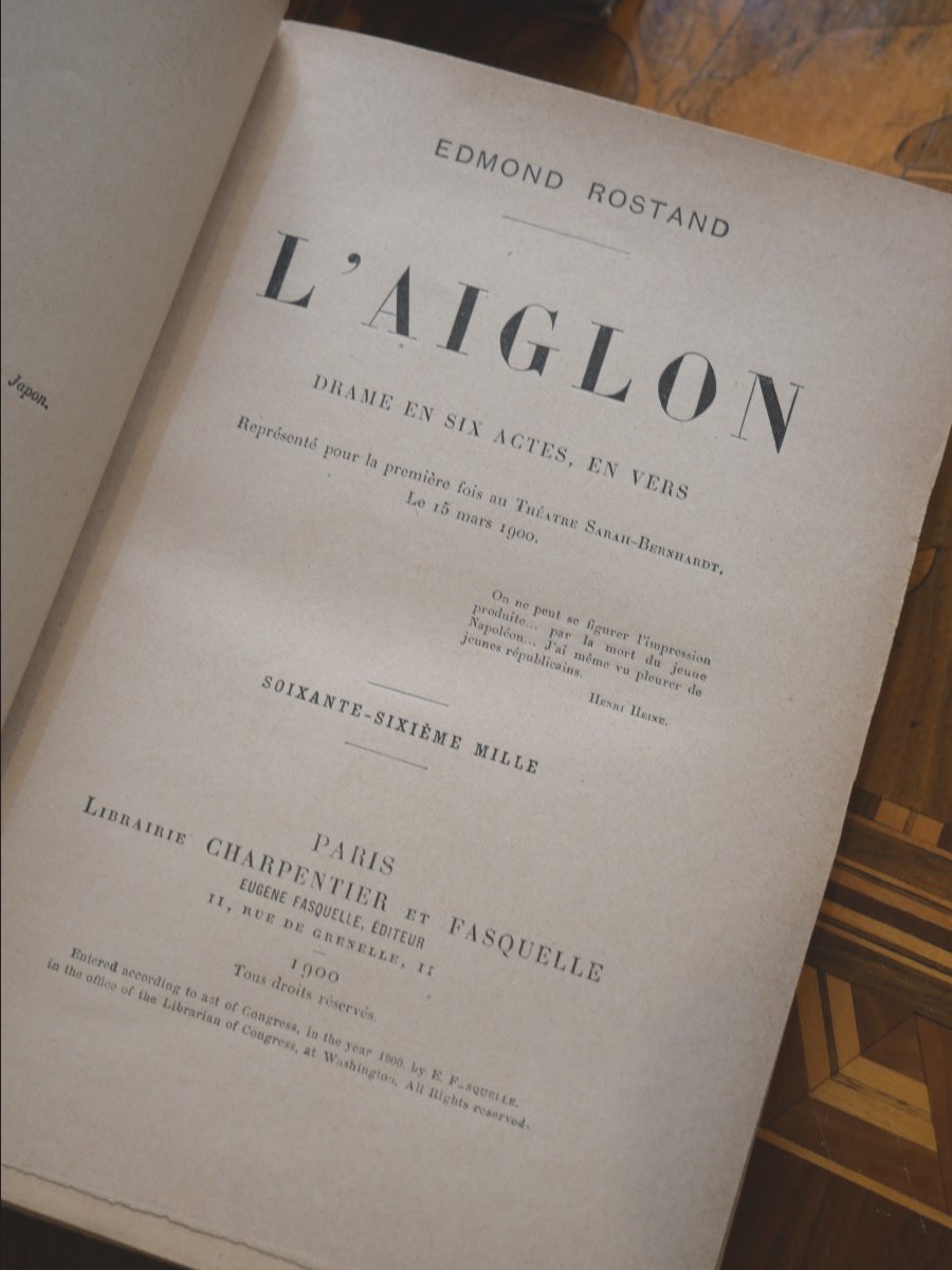 Envoi signé d'Edmond Rostand plus deux autres  livres -photo-1