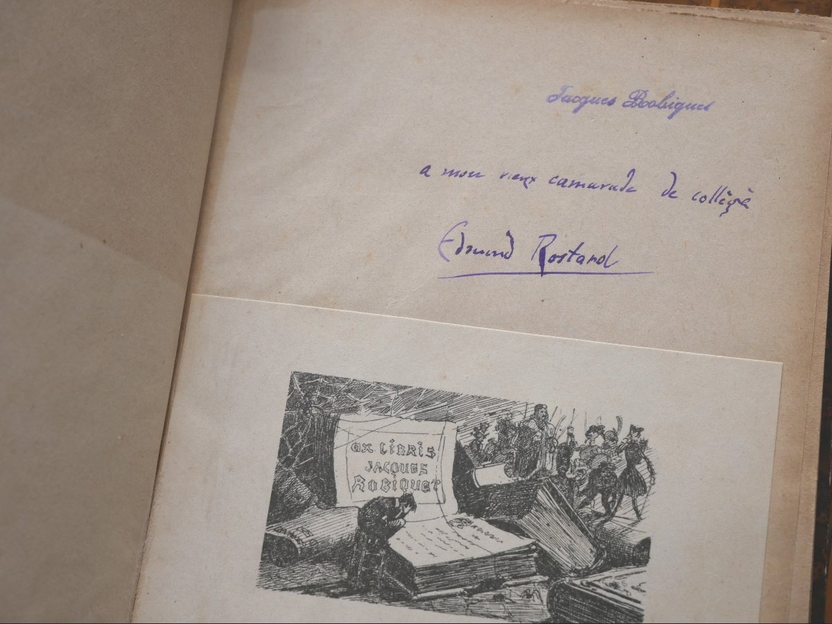 Envoi signé d'Edmond Rostand plus deux autres  livres 