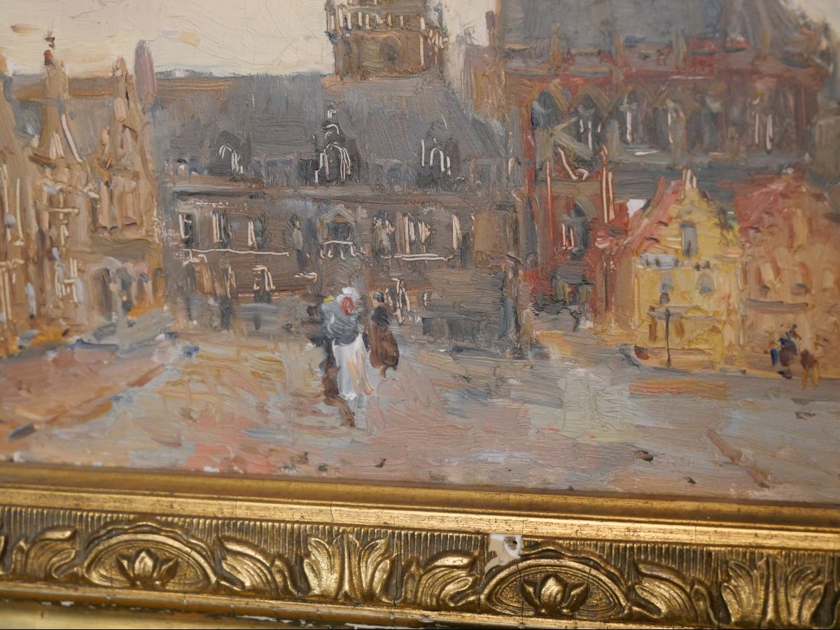 Vue d'une grand place en belgique -photo-3