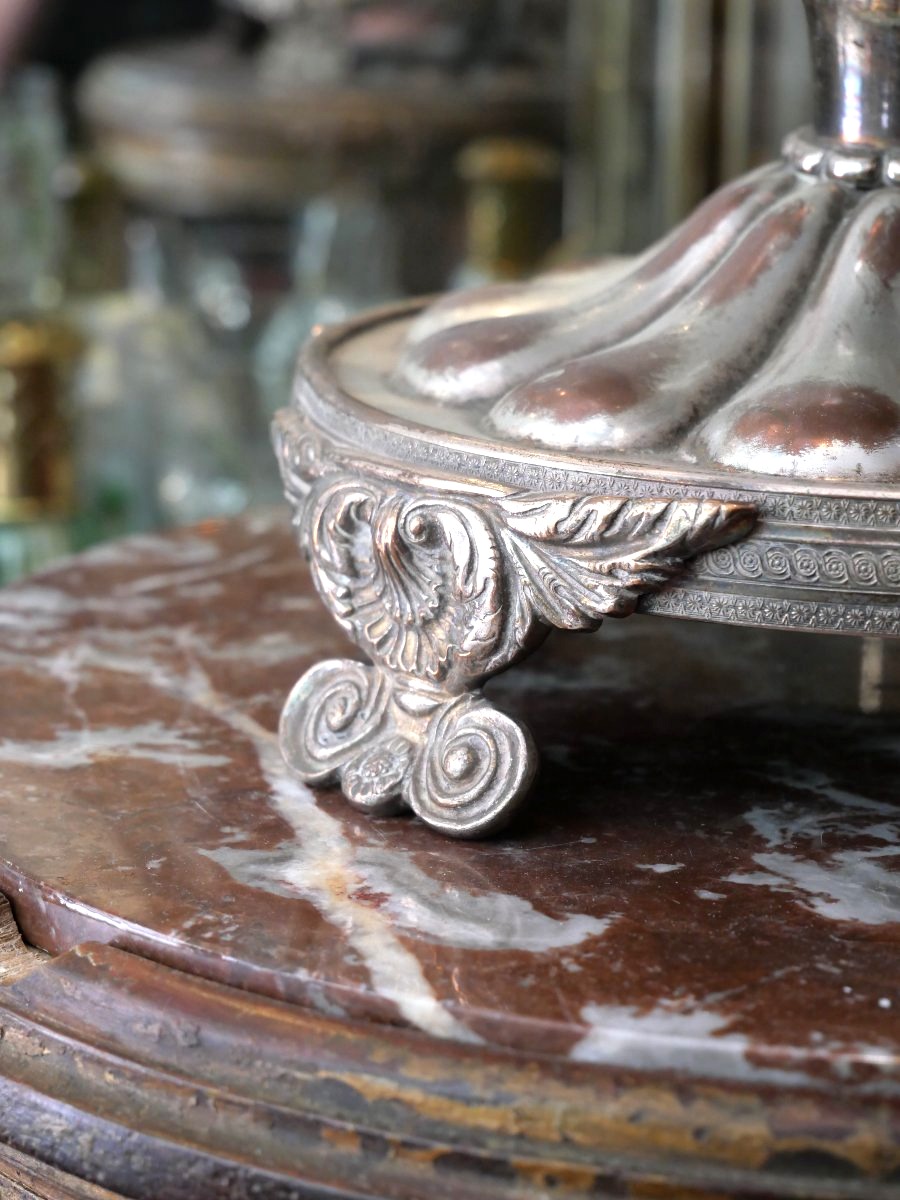 19th-century Silver-plated Metal Samovar -photo-2