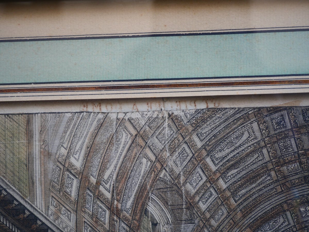 Vue de l'intérieur de la basilique st pierre de Rome XVIIIe-photo-3