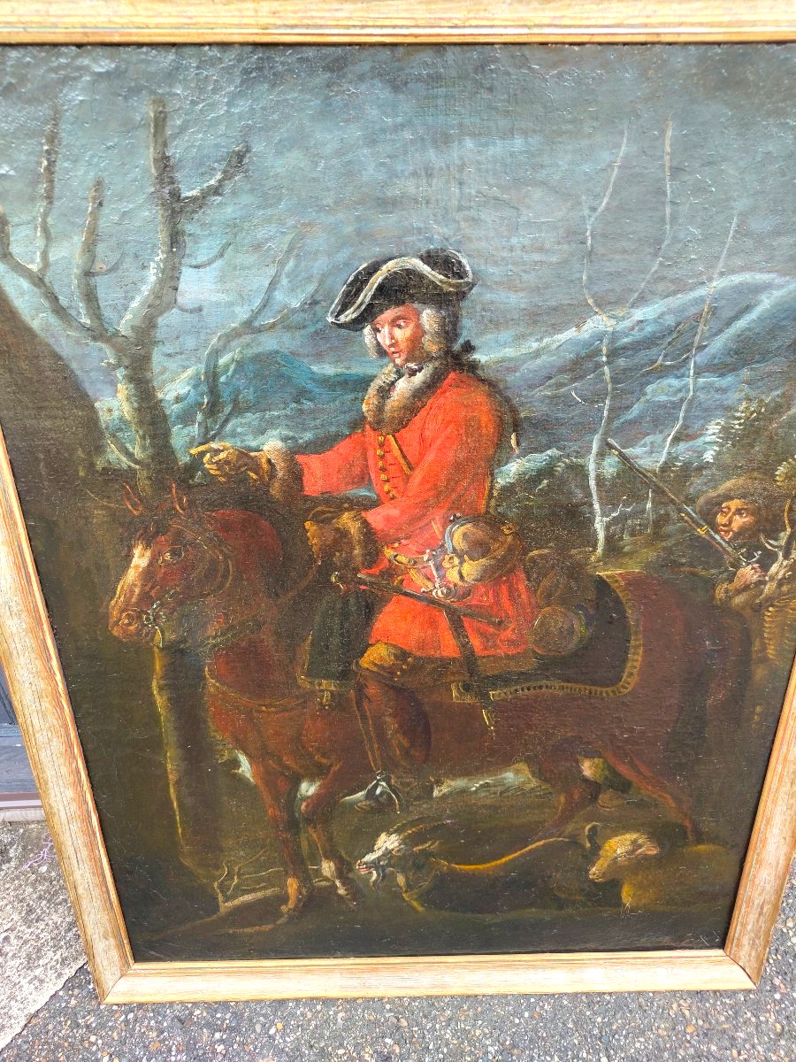 Horseback Rider, Oil On Canvas, 17th Century-photo-2