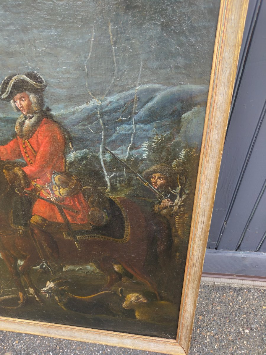 Horseback Rider, Oil On Canvas, 17th Century-photo-3