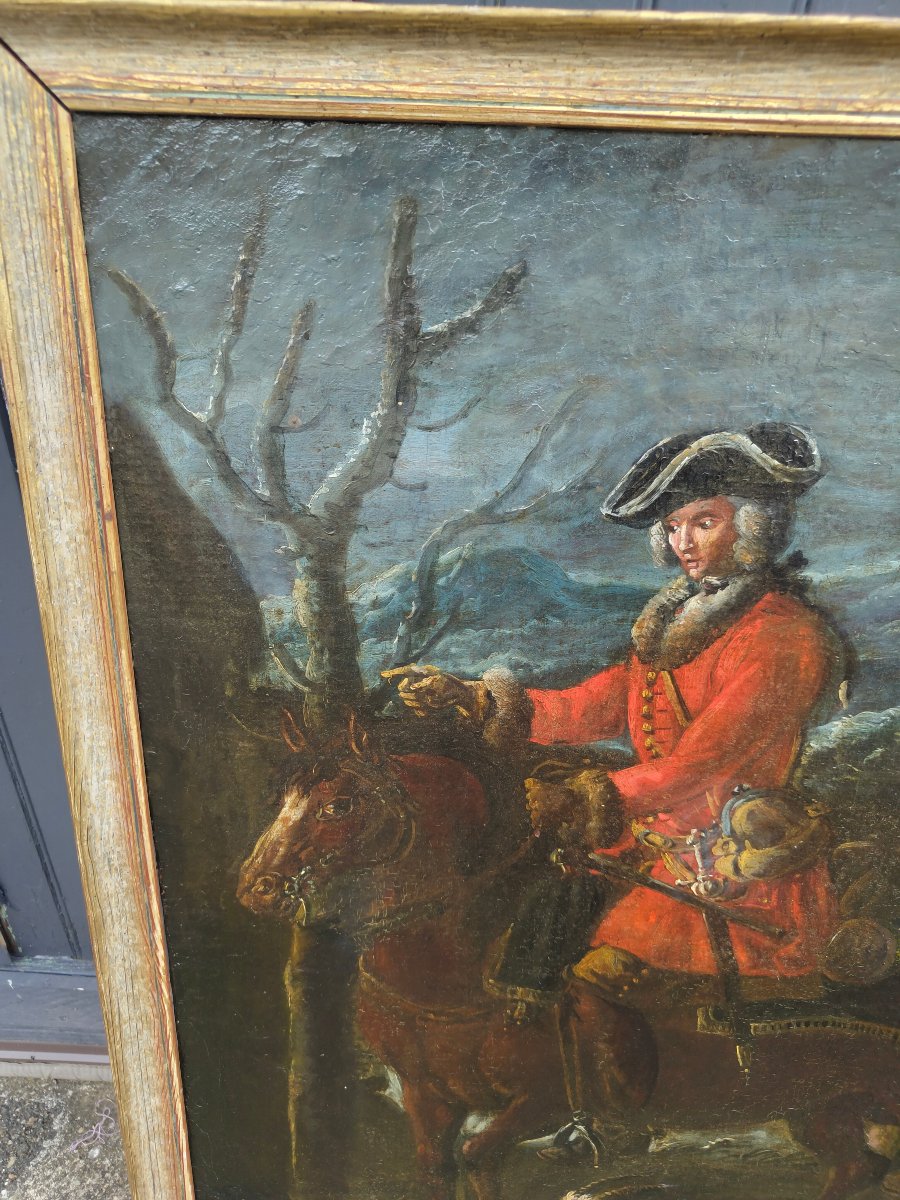 Horseback Rider, Oil On Canvas, 17th Century-photo-1