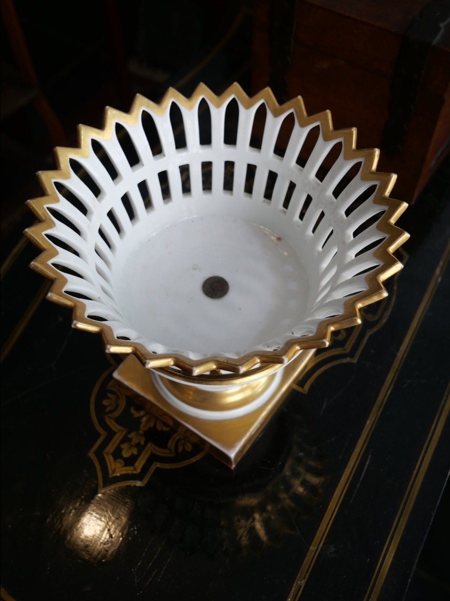 Coupe en porcelaine de Paris XIXe -photo-2