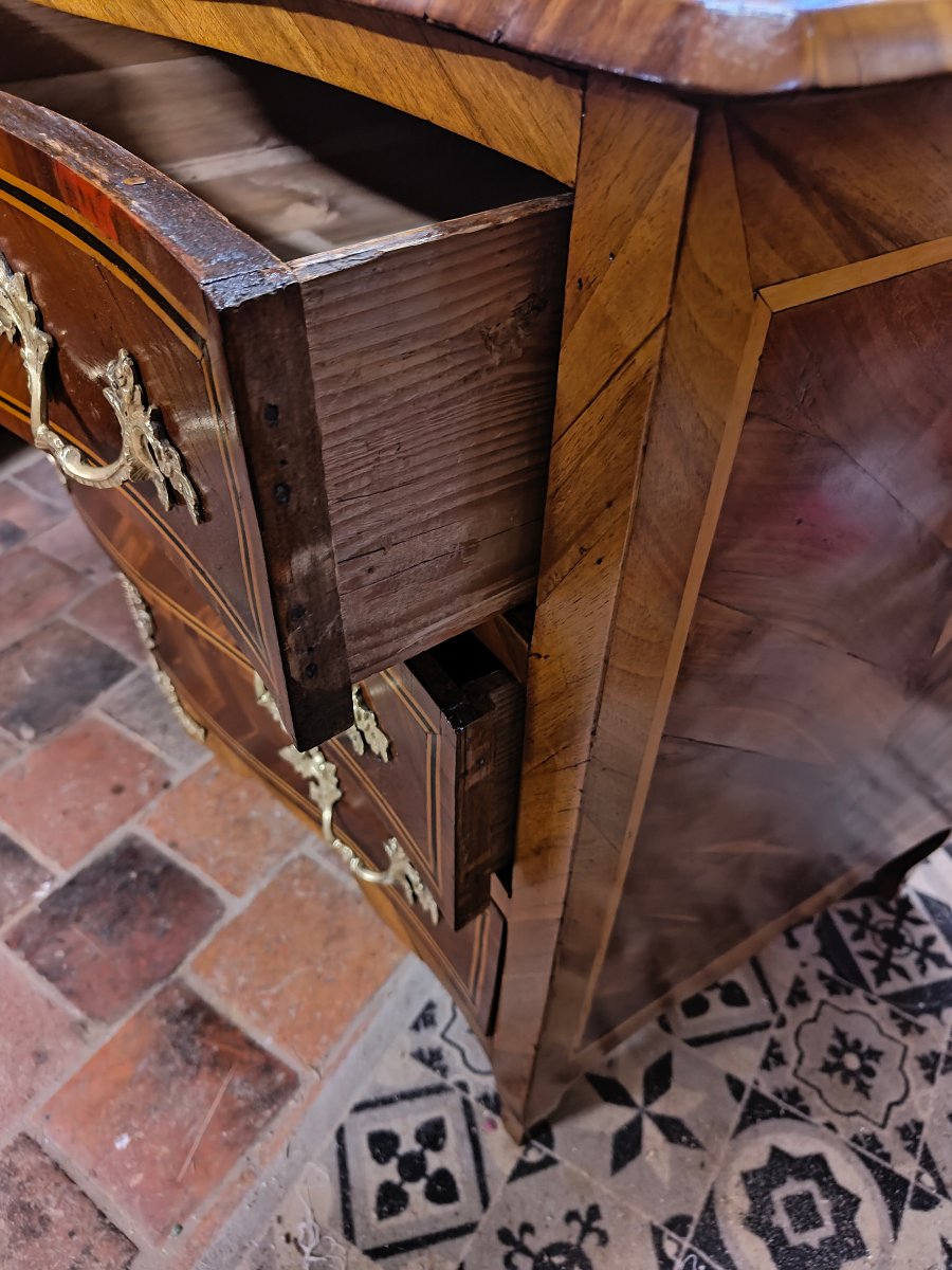 Commode louis XV placage 18e-photo-4