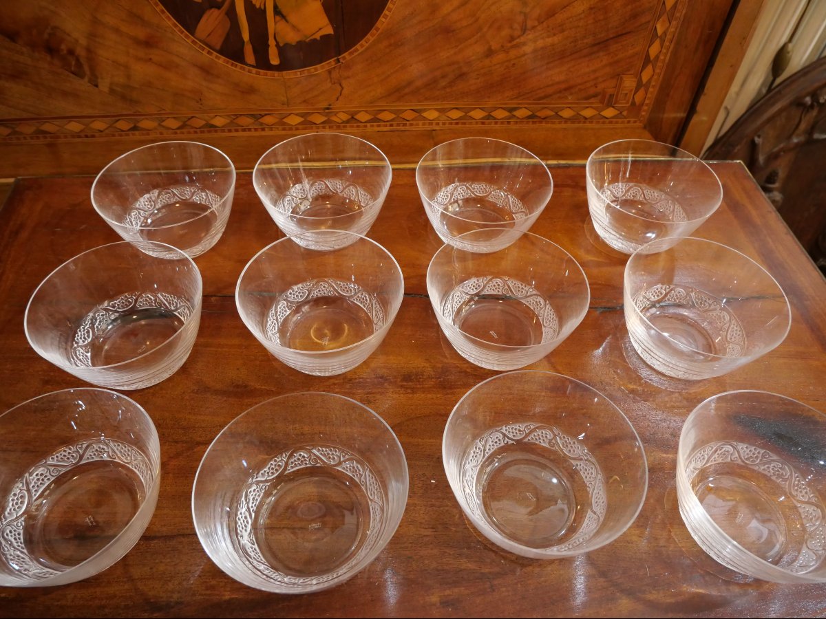 Ensemble de 12 bols Lalique vignes-photo-1
