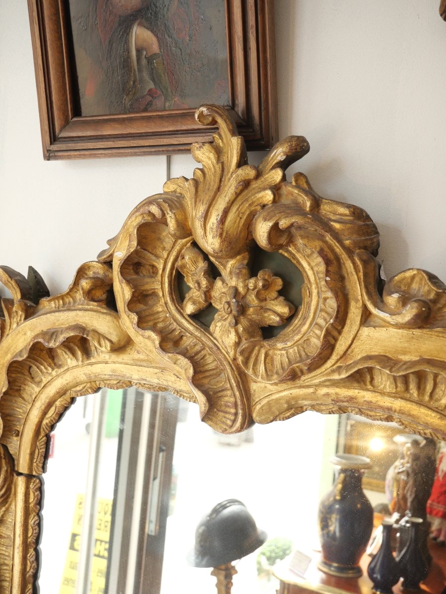 Regency-style Gilded Wooden Mirror-photo-2