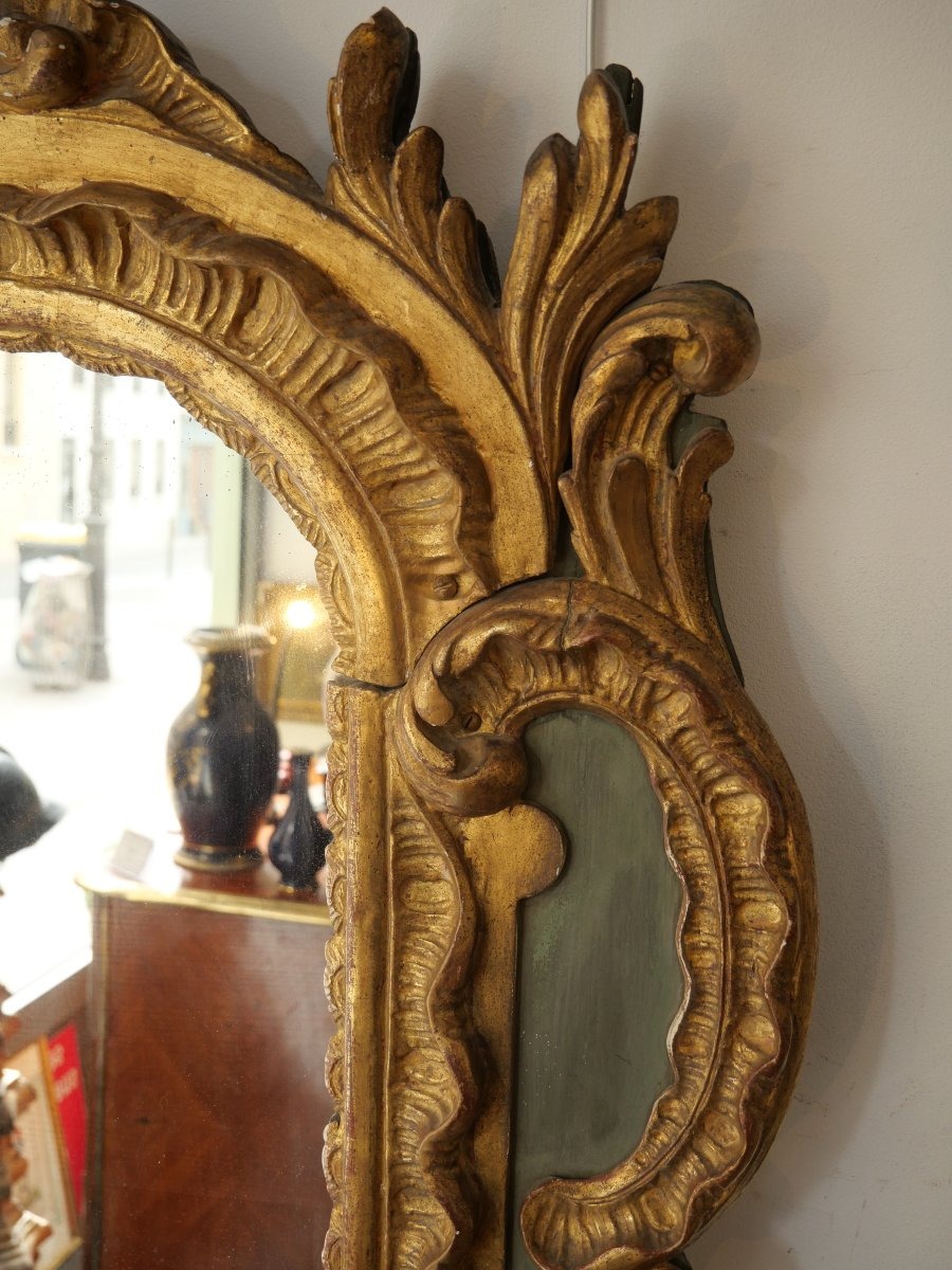 Regency-style Gilded Wooden Mirror-photo-3