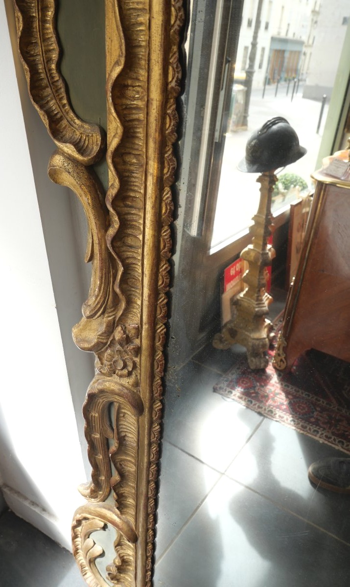 Regency-style Gilded Wooden Mirror-photo-4