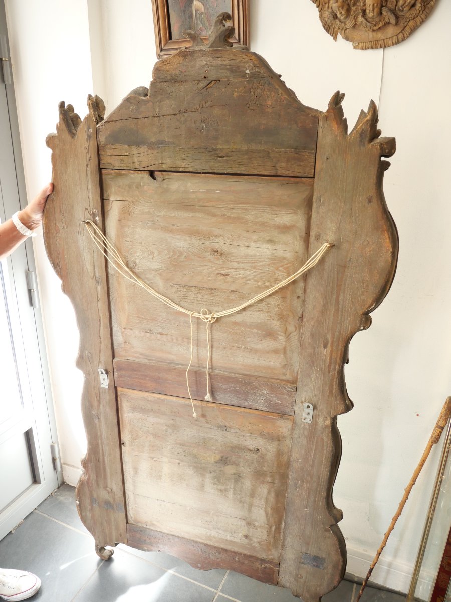 Regency-style Gilded Wooden Mirror-photo-2