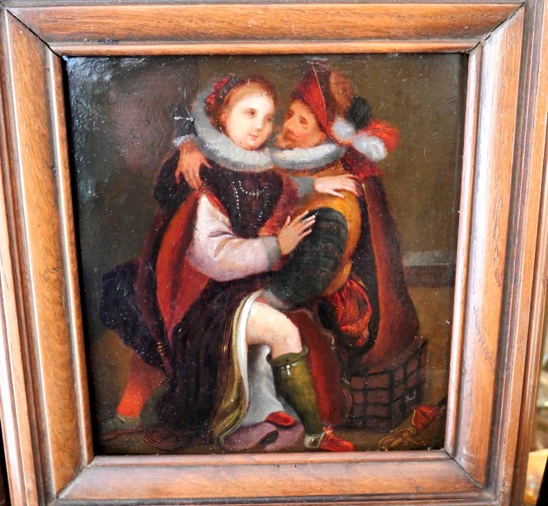 Erotic Scene, Oil On Copper, 17th Century 