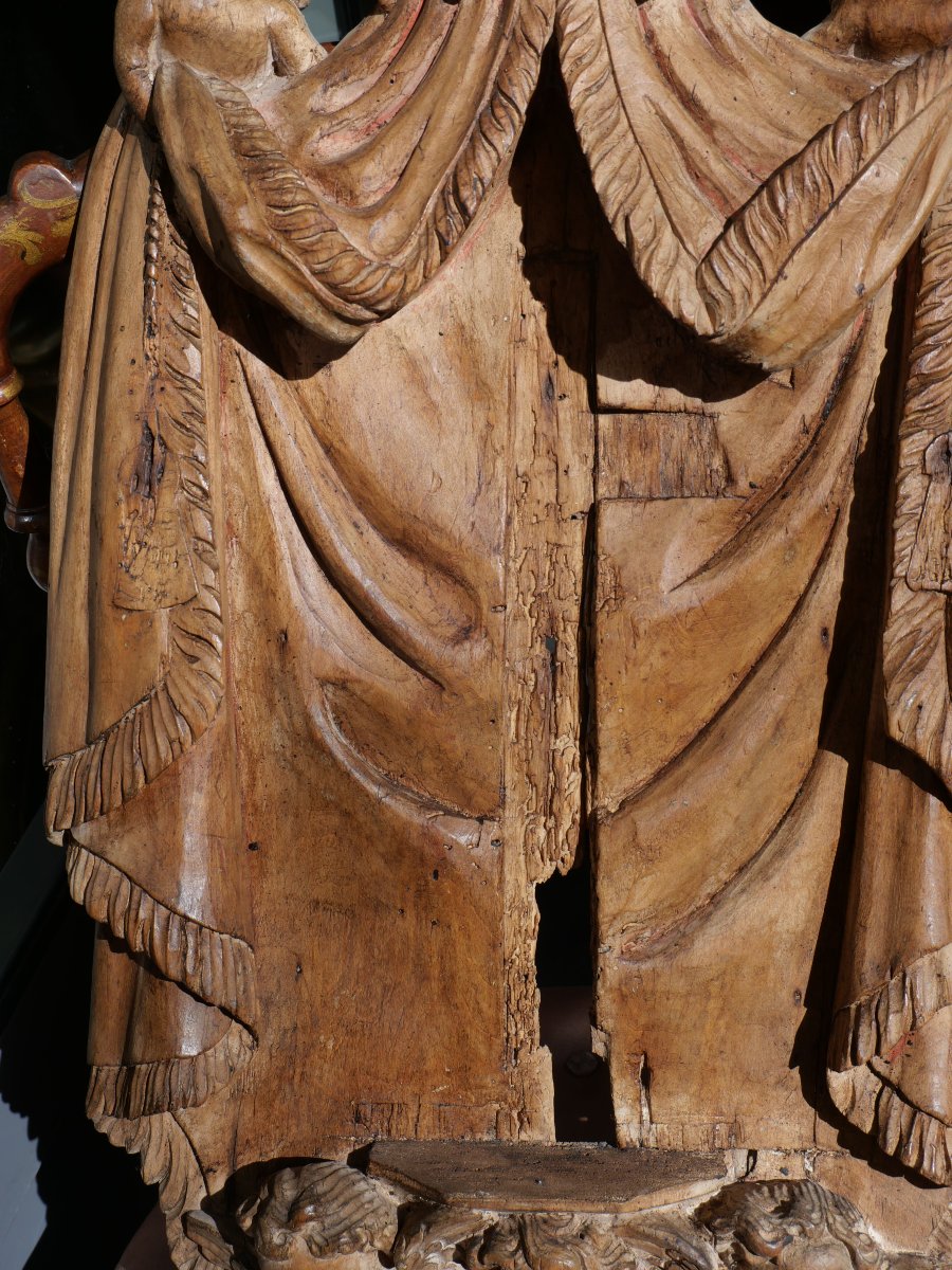 Baldaquin bois sculpté 18e-photo-4