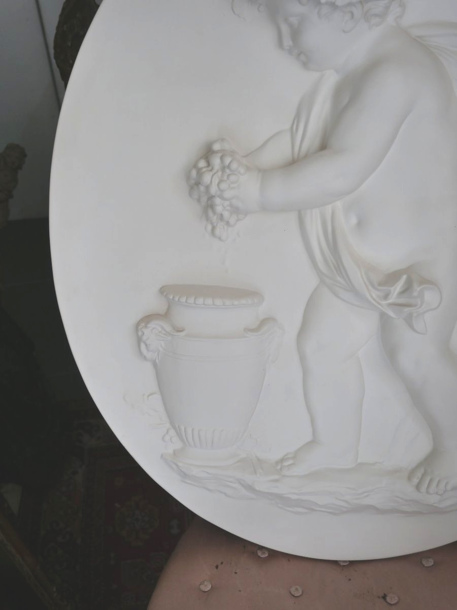 Gien Glazed Ceramic Medallion -photo-2