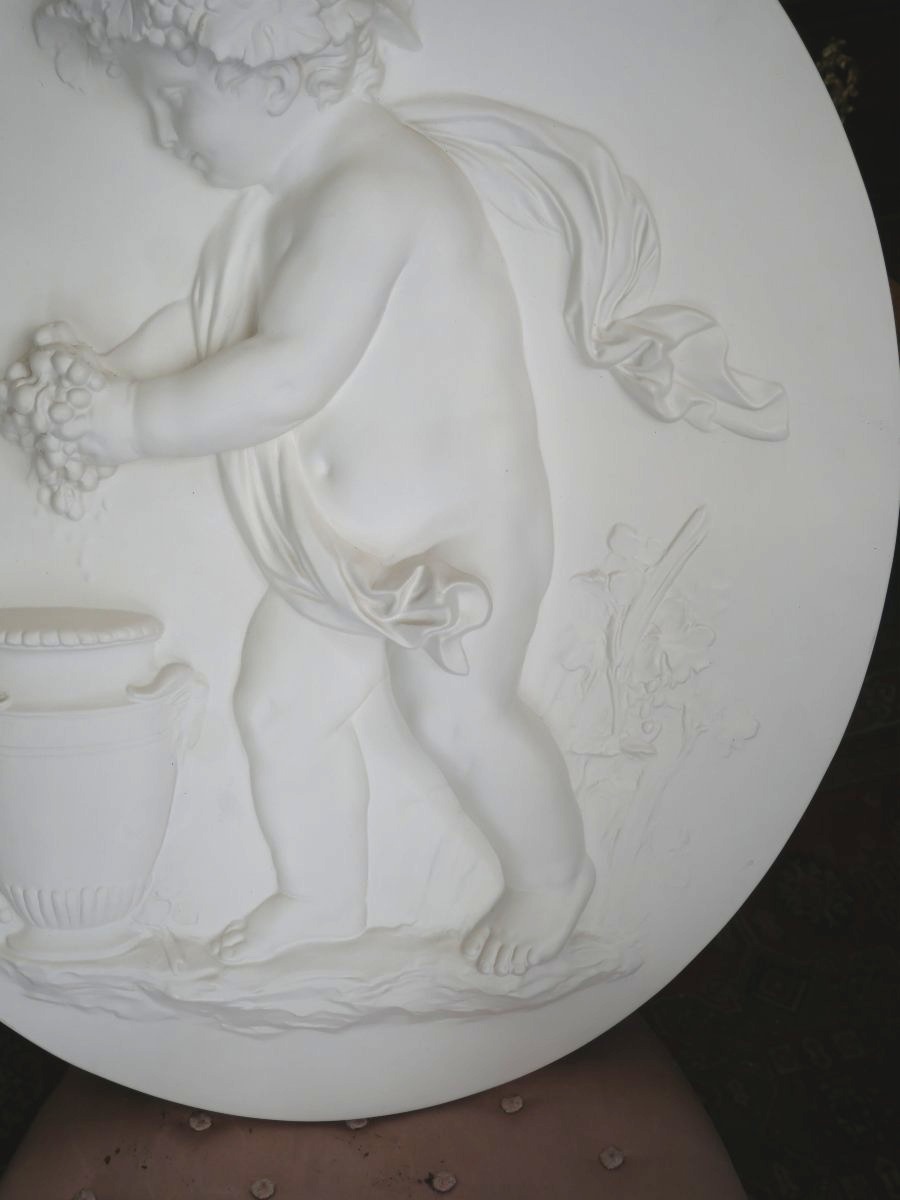 Gien Glazed Ceramic Medallion -photo-3